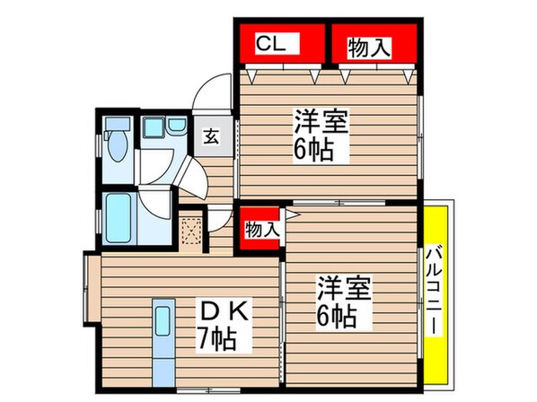 セゾン神沢の物件間取画像